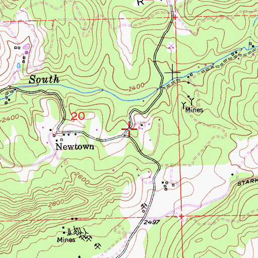 Topographic Map of Cross Family Vineyards, CA