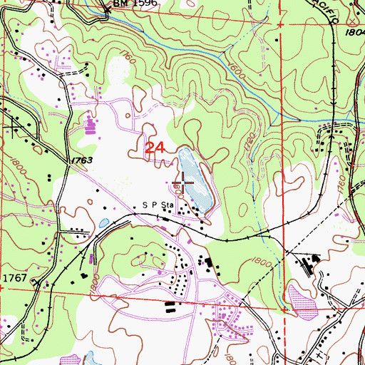 Topographic Map of Depot Lake, CA