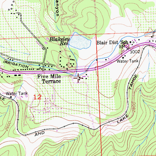 Topographic Map of Diamond Continuation High School, CA
