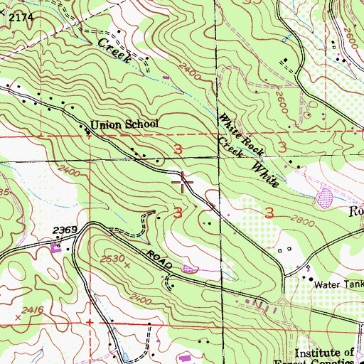 Topographic Map of Enchs Smokey Ridge Ranch, CA