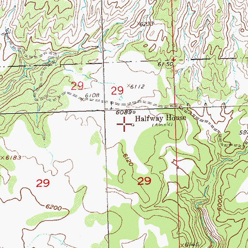 Topographic Map of Halfway House, CO