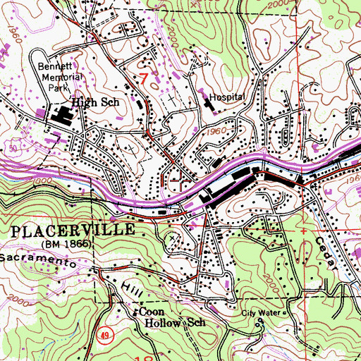 Topographic Map of Episcopal Church of Our Saviour, CA