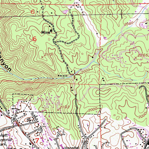 Topographic Map of Gold Bug Mine, CA