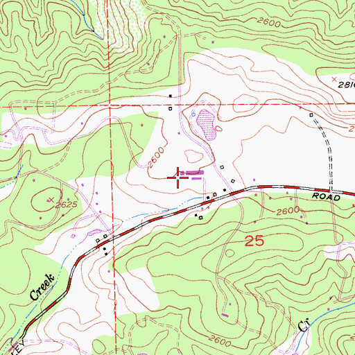 Topographic Map of Gold Oak Elementary School, CA