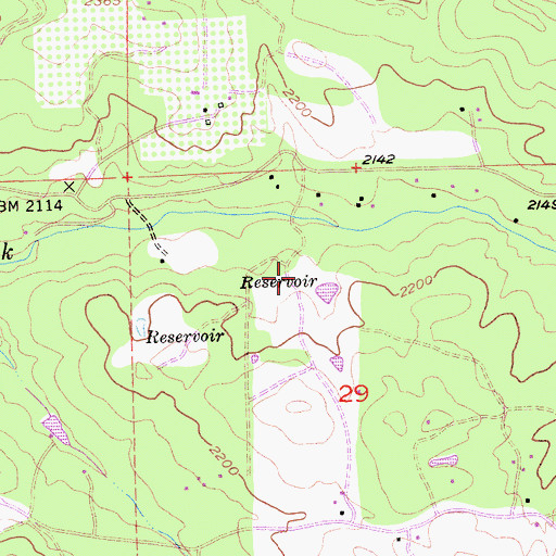 Topographic Map of Granite Springs Winery and Vineyards, CA