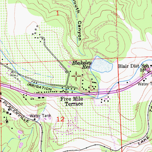 Topographic Map of High Hill Ranch, CA
