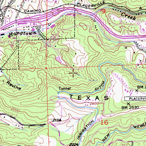 Topographic Map of Lumsden Park, CA