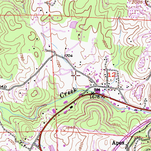 Topographic Map of Middletown Cemetery, CA