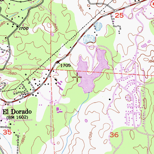 Topographic Map of Patterson Lake, CA