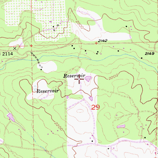 Topographic Map of Perry Reservoir, CA