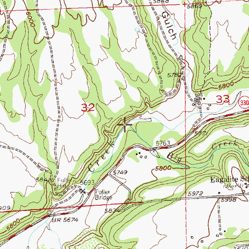 Topographic Map of Big Creek, CO