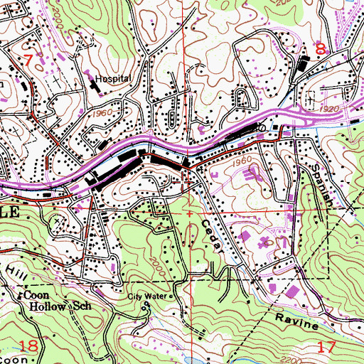 Topographic Map of Placerville Academy (historical), CA