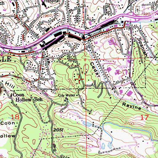 Topographic Map of Rotary Park, CA
