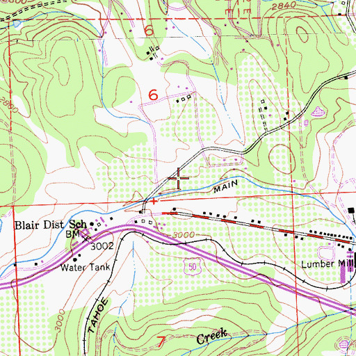 Topographic Map of Santas Acres, CA