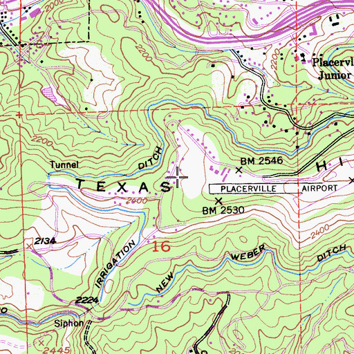 Topographic Map of Sierra Golf and Country Club, CA