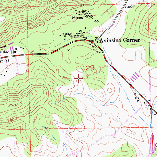 Topographic Map of Sierra Vista Winery, CA