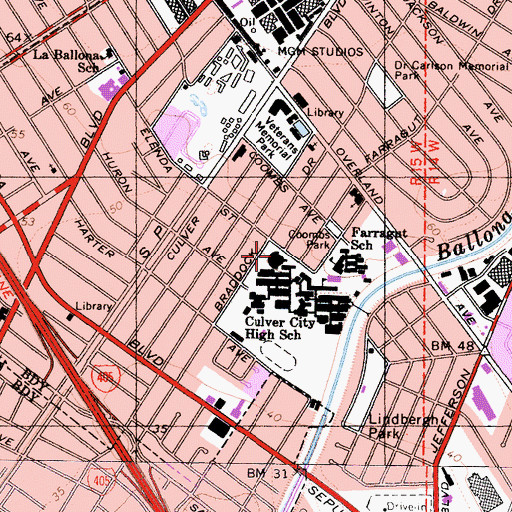 Topographic Map of Robert Lee Frost Auditorium, CA