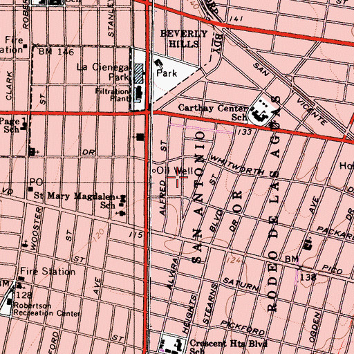 Topographic Map of South Carthay, CA