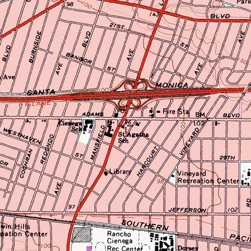 Topographic Map of Church of the Advent, CA