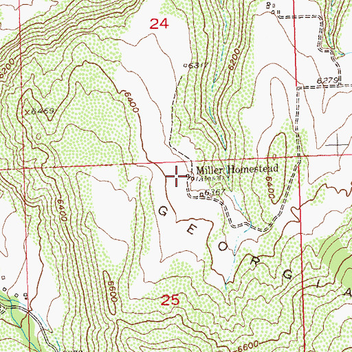 Topographic Map of Miller Homestead, CO