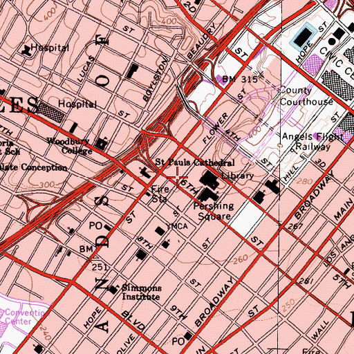 Topographic Map of California Club, CA