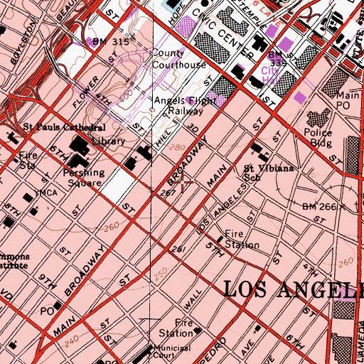 Topographic Map of Hibernian Building, CA