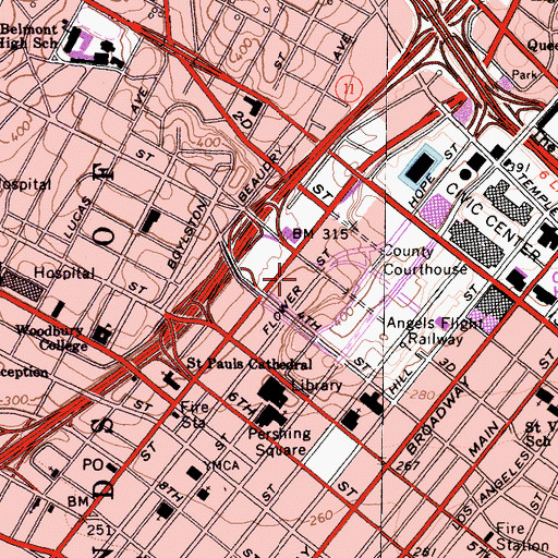 Topographic Map of World Trade Center, CA