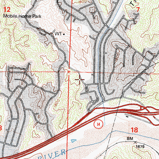 Topographic Map of Begonias Canyon Park, CA