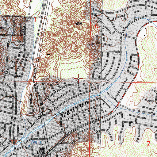 Topographic Map of Bouquet Canyon Elementary School (historical), CA