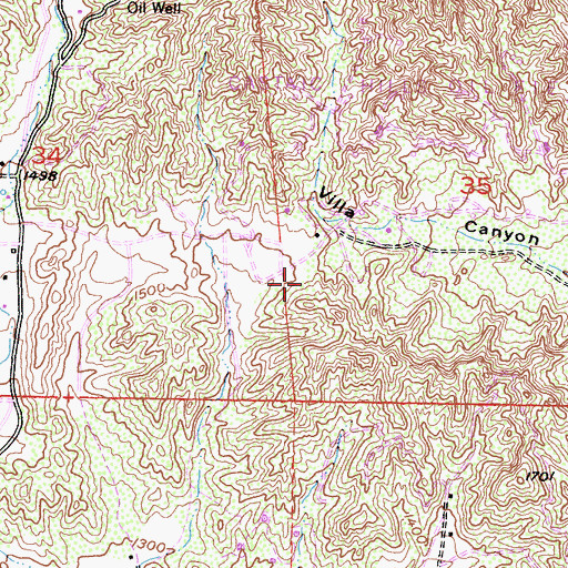 Topographic Map of Castaic Middle School, CA