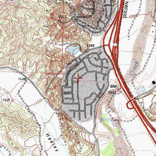 Topographic Map of Hasley Canyon Park, CA