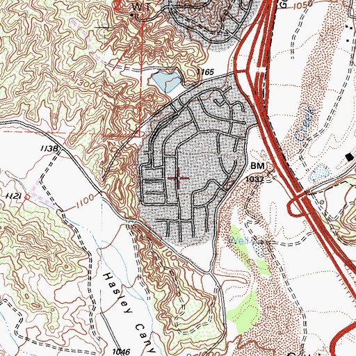Topographic Map of Live Oak Elementary School, CA