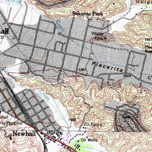 Topographic Map of The Master's College and Seminary, CA