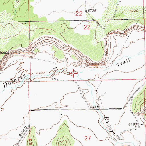 Topographic Map of Trail Canyon Wash, CO