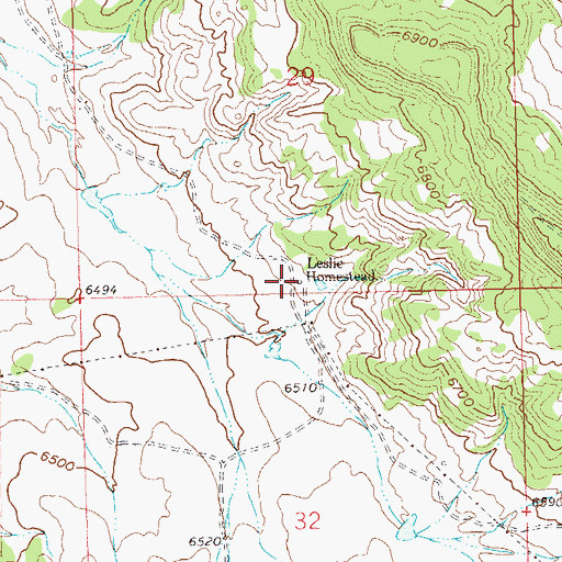 Topographic Map of Leslie Homestead, CO