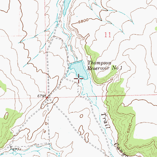 Topographic Map of Thompson Reservoir Number 1, CO