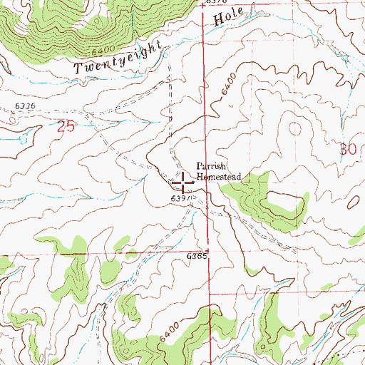 Topographic Map of Parrish Homestead, CO