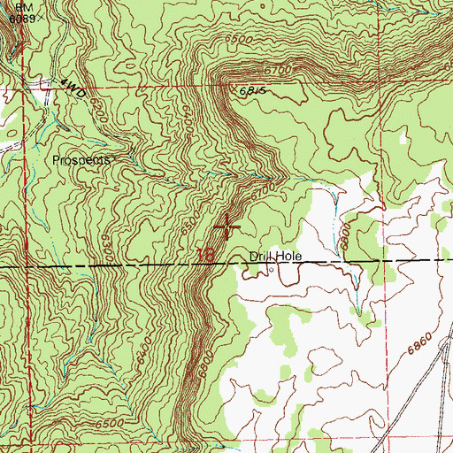 Topographic Map of Old Grandad Mine, CO