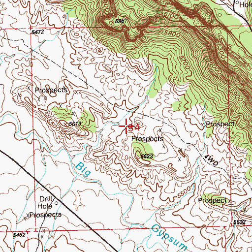 Topographic Map of Payday Mine, CO