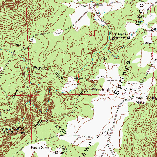 Topographic Map of Peanut Group Mine, CO