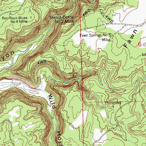 Topographic Map of Sam Mine, CO