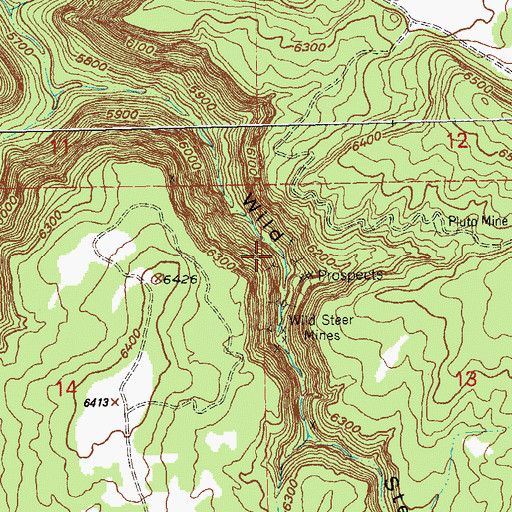 Topographic Map of Whang Doodle Mine, CO