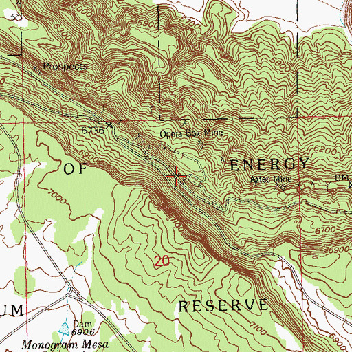 Topographic Map of Nil Number Two Mine, CO