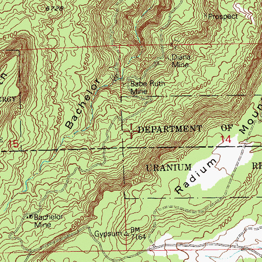Topographic Map of Alke Mine, CO