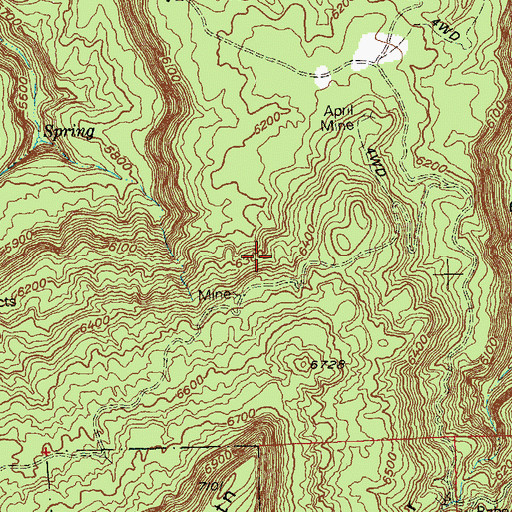 Topographic Map of Calvert Mine, CO