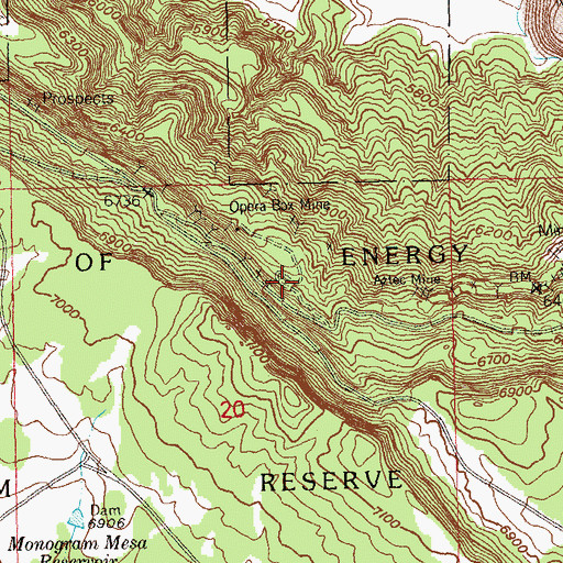 Topographic Map of Doagy Mine, CO
