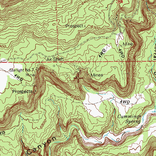 Topographic Map of Echo Mine, CO