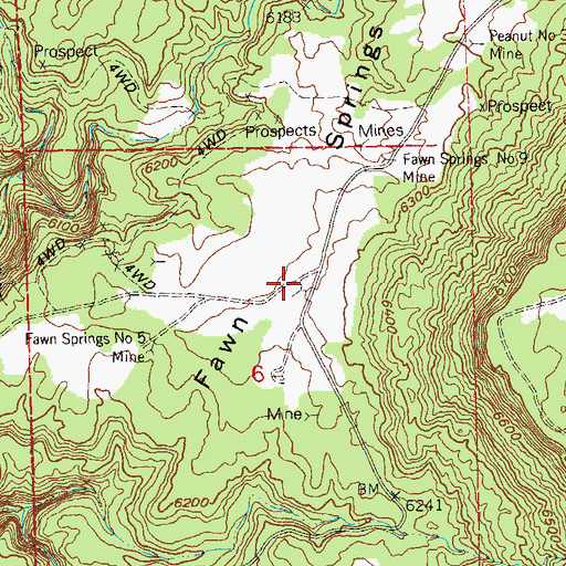 Topographic Map of Fawn Springs Number Twenty-one Mine, CO