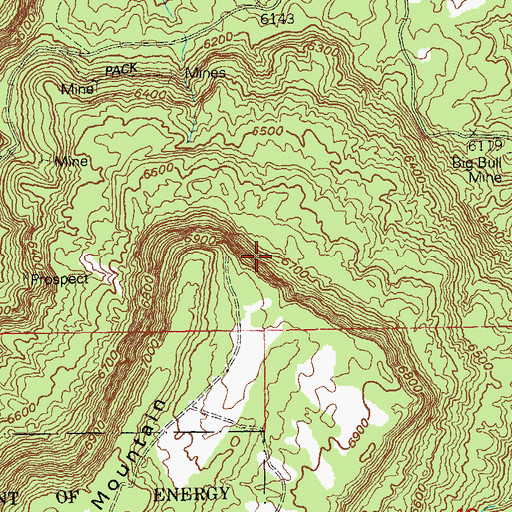 Topographic Map of Goodenough Number Three Mine, CO