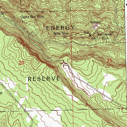 Topographic Map of Great Expectation Tunnel Mine, CO